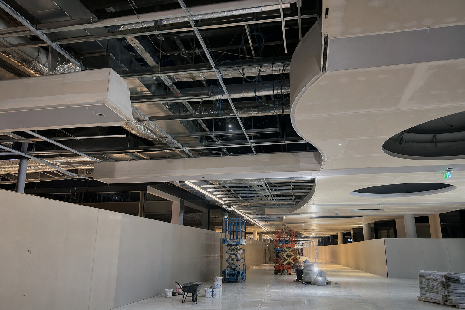 Garden City podium ceiling works