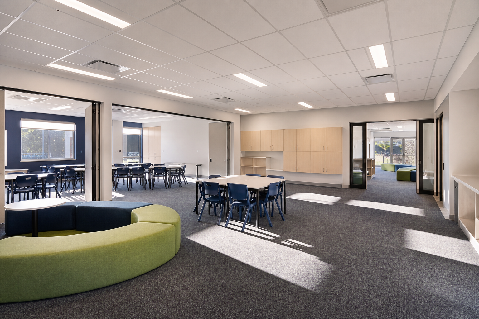 Logan learning hub interior — installation