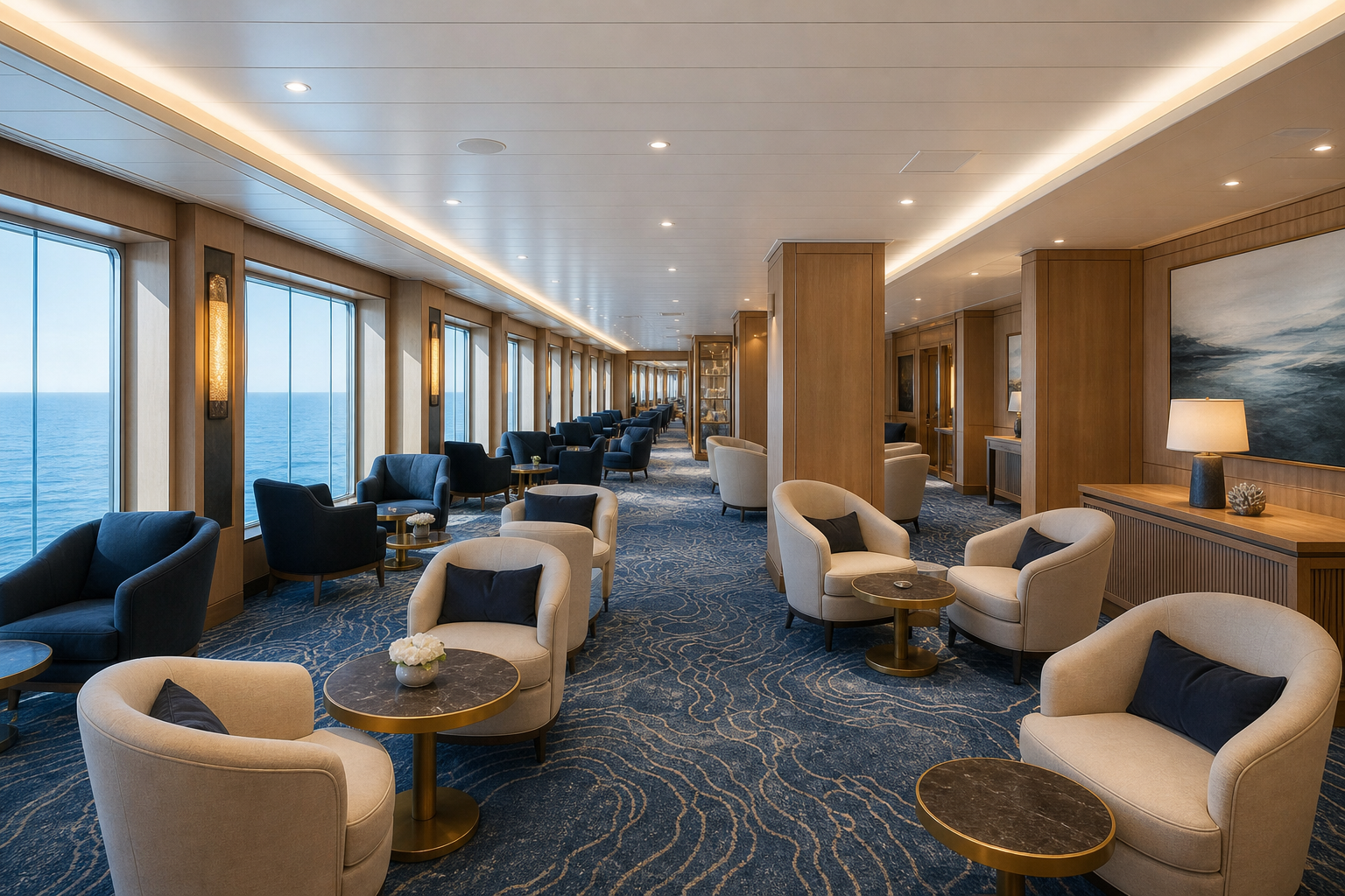 Cruise ship interior lining